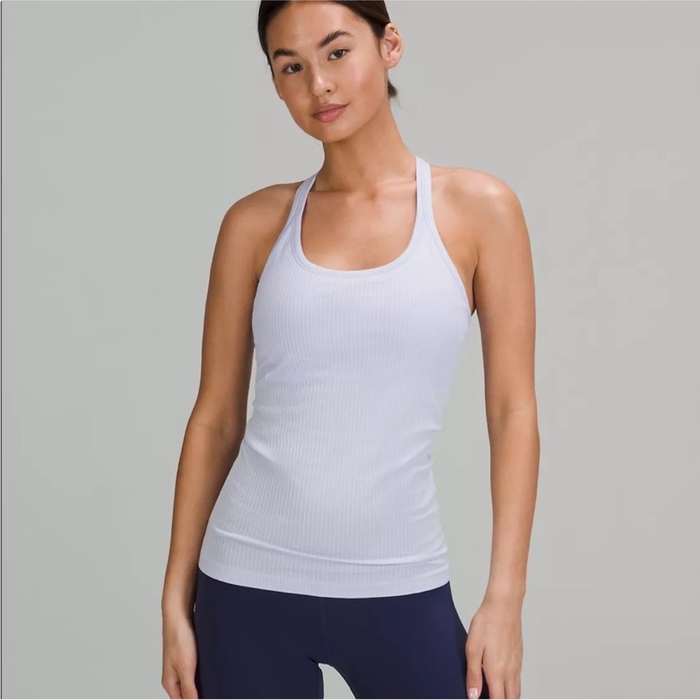 lululemon athletica Light purple ebb to street top